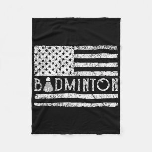 Cobertor De Velo Petiscos Patrióticos Engraçados de Badminton Ameri