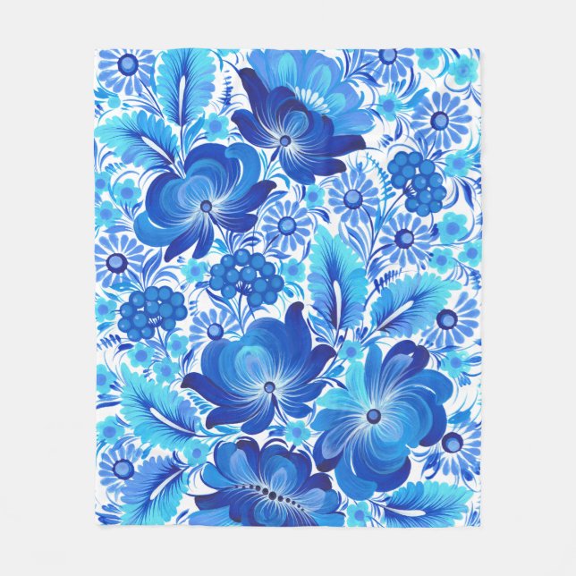 Cobertor De Velo Petrikivka Ukrainian traditional folk art (Frente)