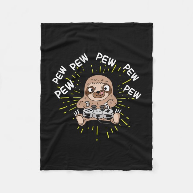 Cobertor De Velo Pew Gamer Sloth Gaming  (Frente)