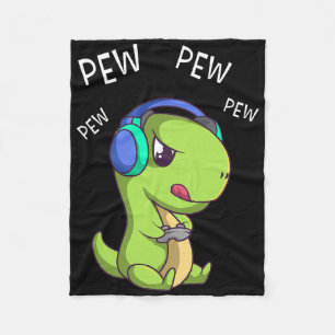Cobertor De Velo Pew Pew Pew T-rex Dinossauro Bonito Video Gamer Jo