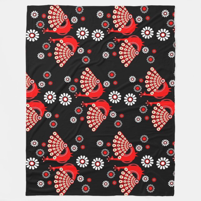 Cobertor De Velo Pheasants Peacock Art (Frente)