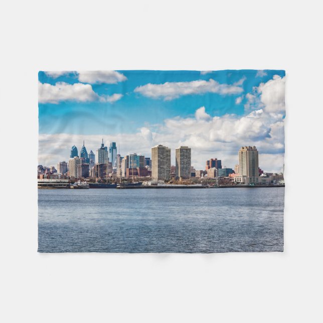 Cobertor De Velo Philadelphia Skyline (Frente (Horizontal))