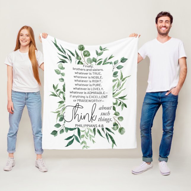 Cobertor De Velo Philippians 4:8 O que quer que seja Nobre Eucalypt (In Situ)