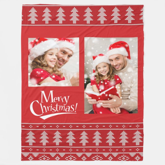Cobertor De Velo PHOTO Christmas Fleece Blanket (Frente)