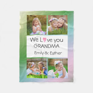 Cobertor De Velo Photo Fleece Blanket for Grandma