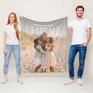 Cobertor De Velo PhotoPop Personalizado Nós Amamos Você Muito Vovó