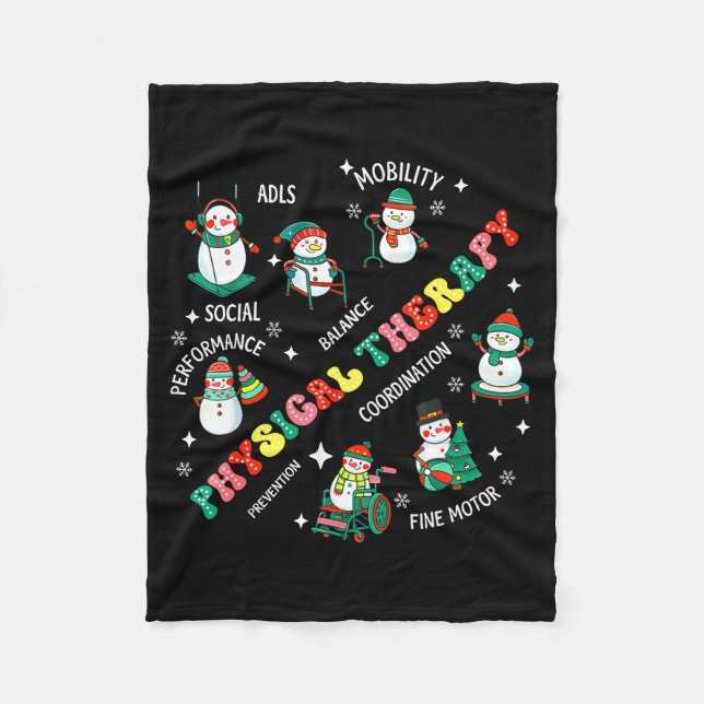 Cobertor De Velo Physical Therapy Christmas Snowman Pt Physical The (Frente)