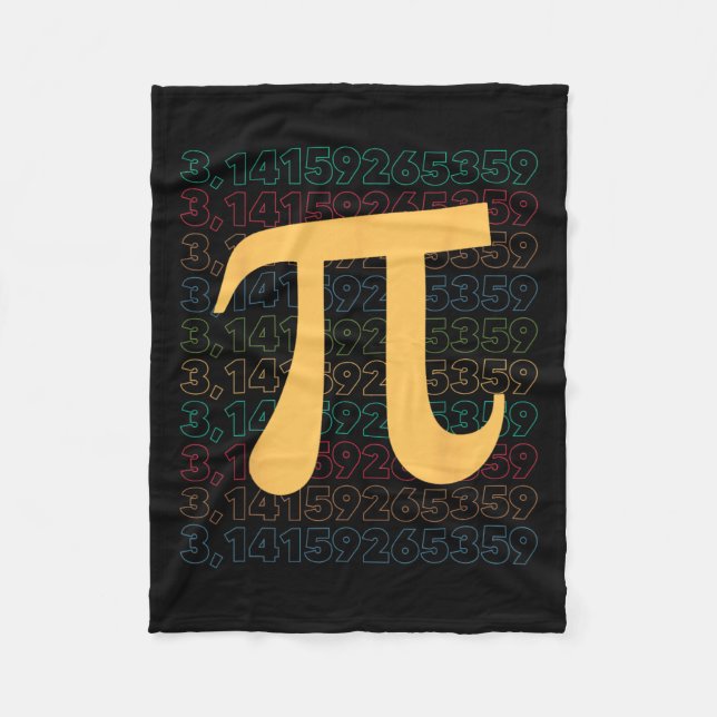 Cobertor De Velo Pi Day 3.14 Professores De Ciências Da Matemática  (Frente)