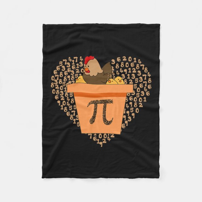 Cobertor De Velo Pi Day Chicken Pote Pi Pi Pie Math 3.14 (Frente)