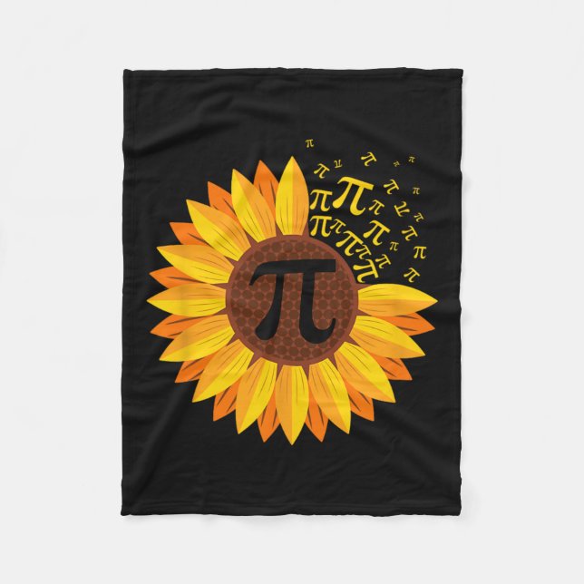 Cobertor De Velo Pi Day Sunflower Pi Number Símbolo Math Themed Sci (Frente)