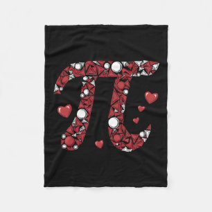 Cobertor De Velo Pi Math Lover Professor Dia de os namorados Hearts