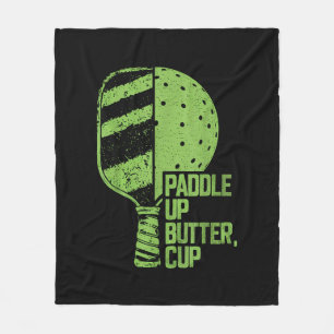 Cobertor De Velo Pickleball Engraçada Paddle Para Cima Manteiga