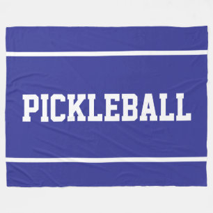 Cobertor De Velo PICKLEBALL Esporte Divertido Listras Brancas no Az