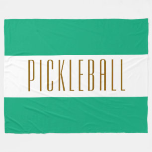 Cobertor De Velo PICKLEBALL Texto Esportivo Verde Azul Listras Bran