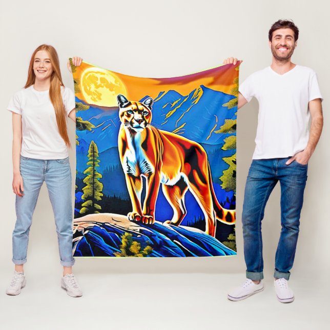 Cobertor De Velo Pico da Lua do Leão-Montanha (In Situ)