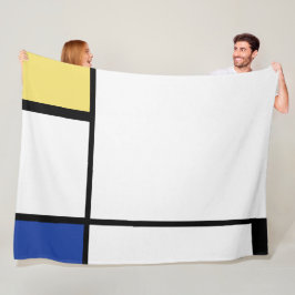 Cobertor De Velo Piet Mondrian - Abstrato Geométrico de Composição