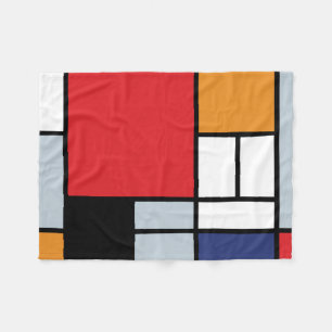 Cobertor De Velo Piet Mondrian - Composição com Plano Vermelho Gran