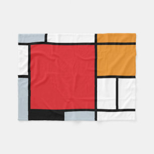 Cobertor De Velo Piet Mondrian - Composição com Plano Vermelho Gran