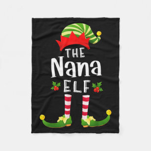 Cobertor De Velo Pijama Combinando do Elfo de Natal da Nana para a