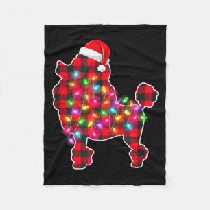 Cobertor De Velo Pijama de Natal com Luzes do Cão Buffalo Xadrez Ve