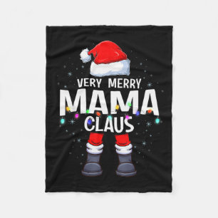 Cobertor De Velo Pijamas de Natal Combinando Muito Alegre Mamãe Pap
