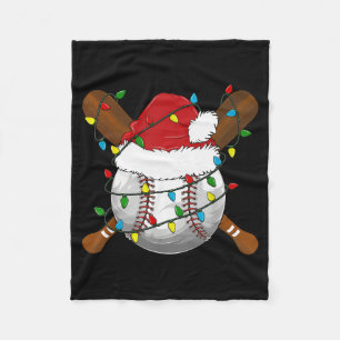 Cobertor De Velo Pijamas de Natal de beisebol engraçados para a fam