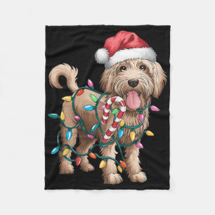 Cobertor De Velo Pijamas de Natal Goldendoodle Golden Doodle para M