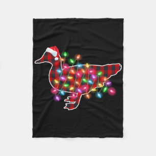 Cobertor De Velo Pijamas de Natal Plaid Buffalo Duck Luzes de Natal