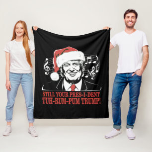 Cobertor De Velo Pijamas Engraçados do Presidente Trump Natal Feio 