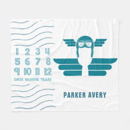 Cobertor De Velo Piloto de avião Baby Milestone