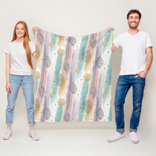 Cobertor De Velo Pincel de Pastel e Abstrato geométrico Dourado