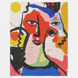 Cobertor De Velo Pinceladas Expressivas Estilo Matisse Arte Abstrat