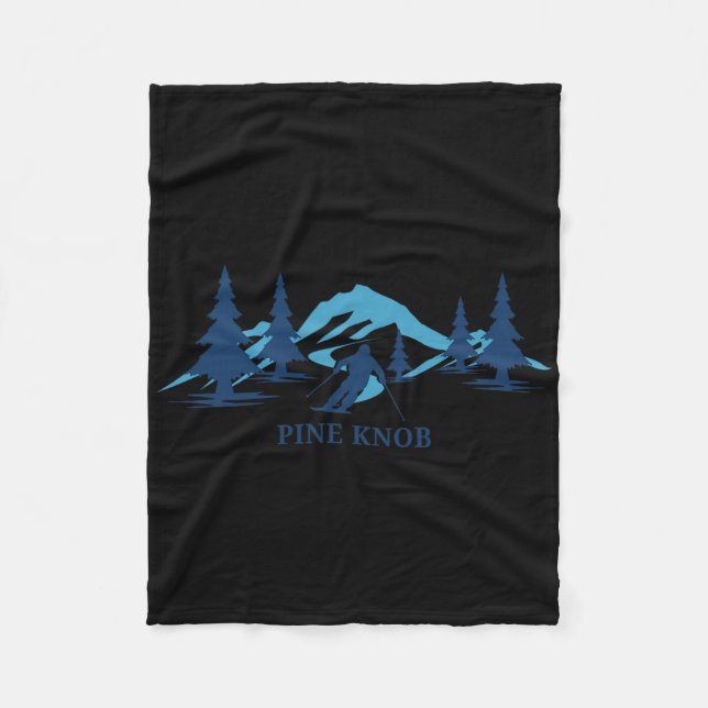 Cobertor De Velo Pine Knob Michigan Ski Resort Skiier (Frente)