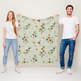 Cobertor De Velo Pinecones de inverno e Ramificações de Neve