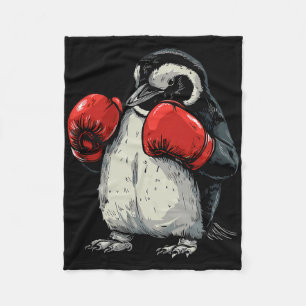 Cobertor De Velo Pinguim Boxeando Com Luvas de Boxe Kickboxing Engr