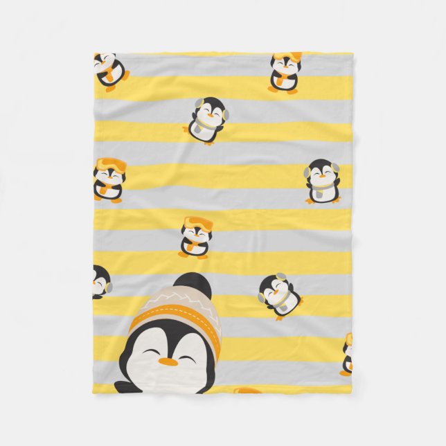 Cobertor De Velo pinguim cai (Frente)
