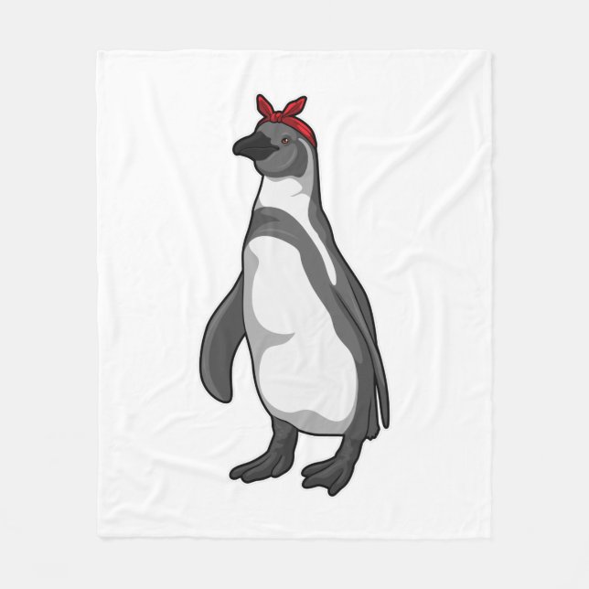 Cobertor De Velo Pinguim com Bandana (Frente)