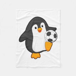 Cobertor De Velo Pinguim Como Jogador De Futebol Com Camiseta De Bo