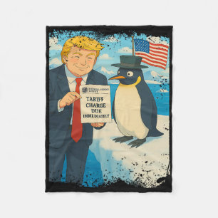 Cobertor De Velo Pinguim de Tarifa Imposta por Trump Anime Política