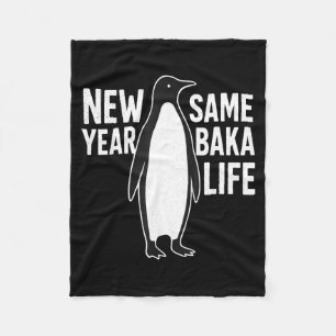 Cobertor De Velo Pinguim Engraçado Ano Novo Baka Vida Estilo de Hum