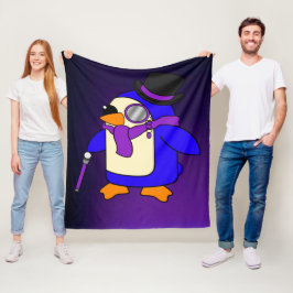 Cobertor De Velo Pinguim roxo de desenho animado bonito