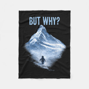 Cobertor De Velo Pinguim solitário viajando em direção às montanhas