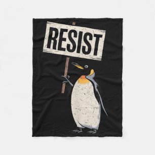 Cobertor De Velo Pinguins Contra Tarifas Protesto de Pinguins Resis