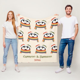 Cobertor De Velo Pinguins do Orgulho Natalino Aconchegante Personal