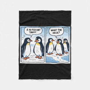 Cobertor De Velo Pinguins engraçados Trump Tarifas 10% Sarcasmo pol