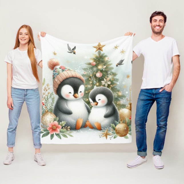 Cobertor De Velo Pinguins Natal (In Situ)