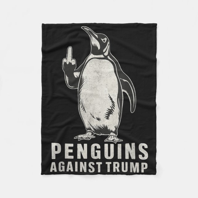 Cobertor De Velo Pinguins Pinguppers Para Cima Pinguins De Dedo Méd (Frente)