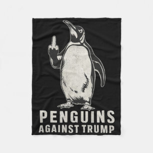 Cobertor De Velo Pinguins Viram o Dedo do Meio Contra