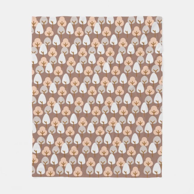 Cobertor De Velo Pinheiros Padrão Botânico Cozy Queda outono (Frente)