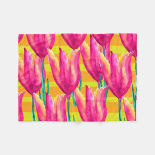 Cobertor De Velo Pinik Tulips padrão Fleece Blanket